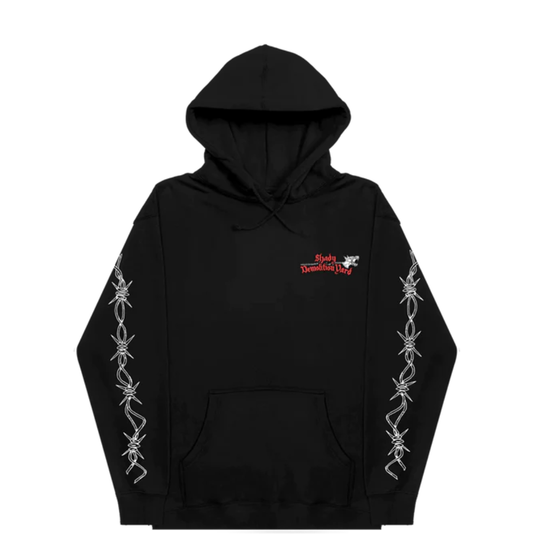 Cop Underdog Eminem Shady Demolition Barbed Wire Hoodie (Black )