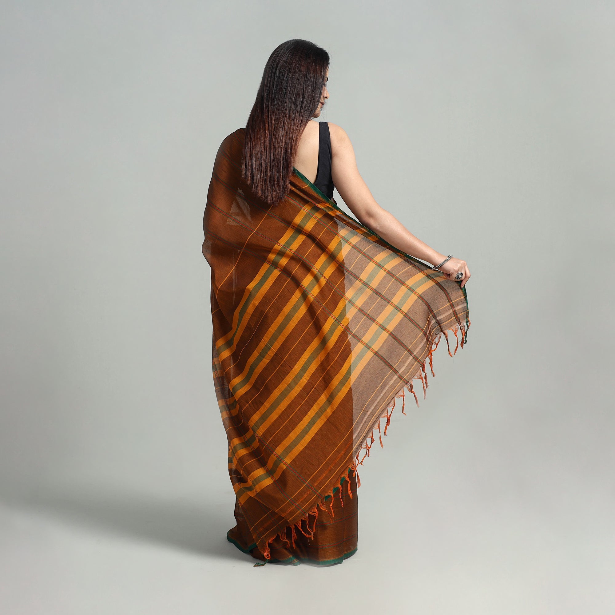 SOUTH KARGHA Brown - Mercerised Cotton Dharwad Saree 03 - view 4