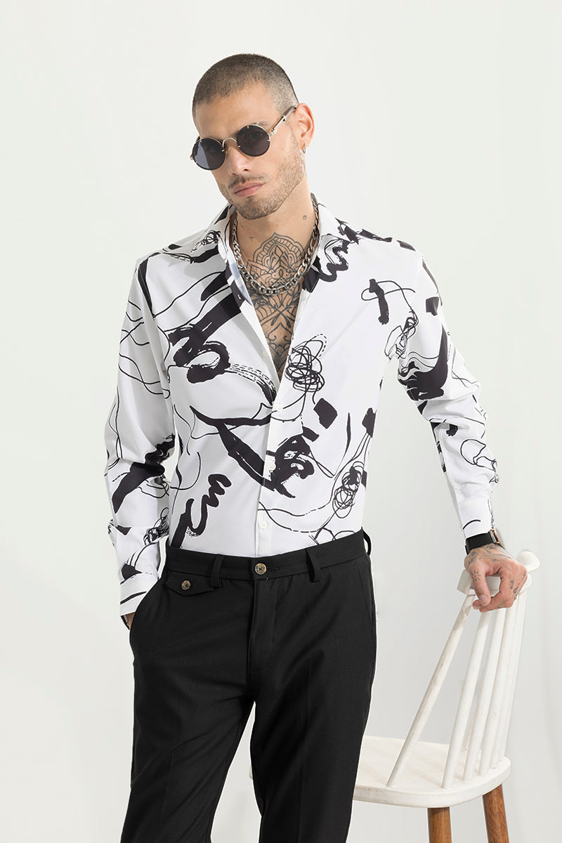SNITCH Unrealistic Design White Shirt