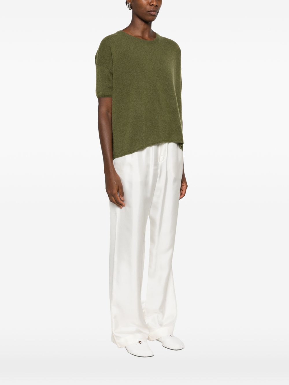 CT PLAGE Sweaters KAKI – 100% Cashmere - view 2