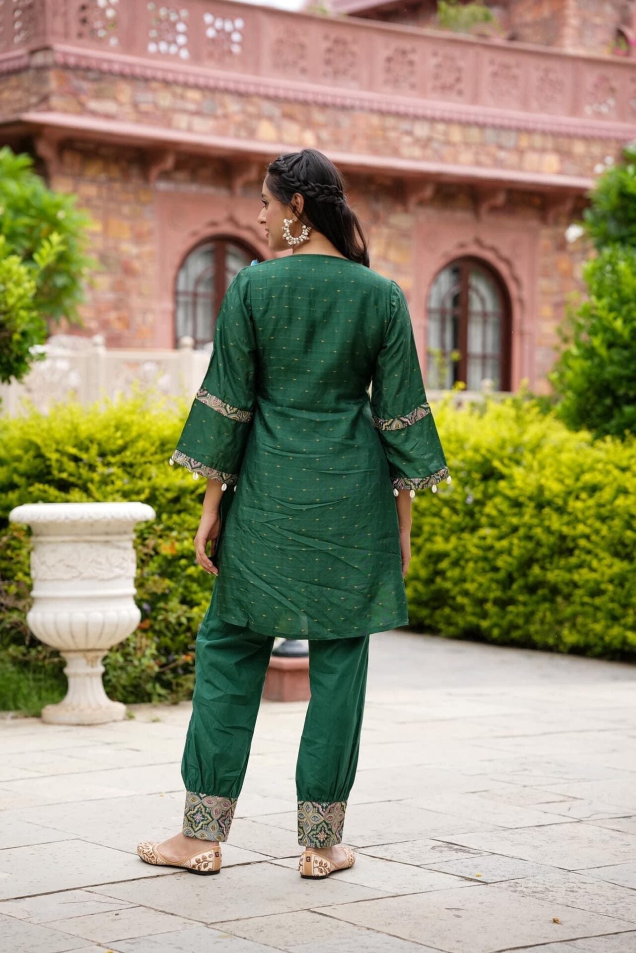 Idaho-o Netra Green Kurta Set - view 5