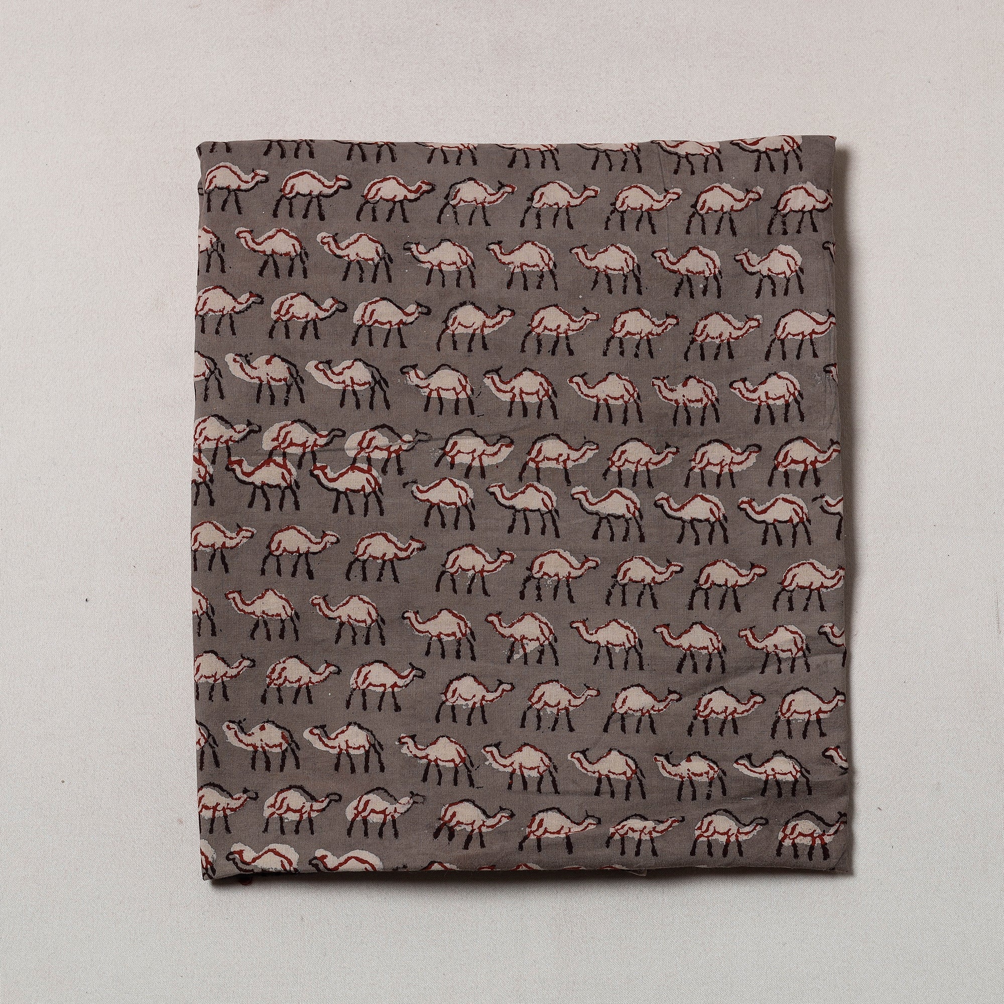 BAGRU DABU PRINTS Brown - Bagru Block Printed Cotton Precut Fabric (2 meter)