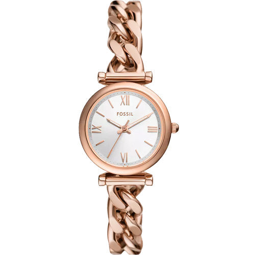 Fossil Carlie Bronze Dial Women 28mm – Silver