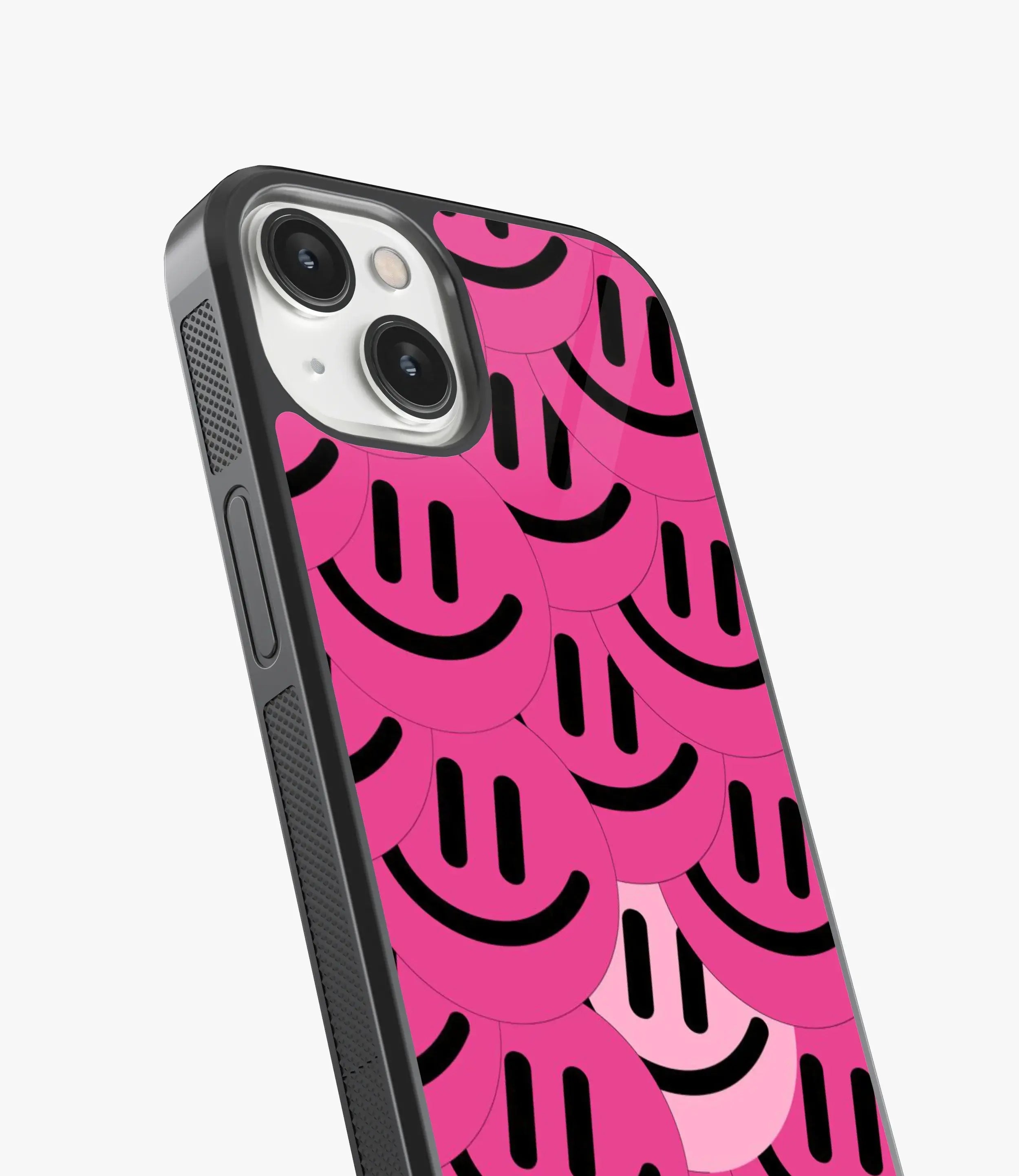 The Case Company Abstract Cerise Smiley Pattern Glass Case - view 2