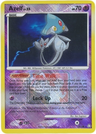 Pokémon Azelf - 19/146 - Crosshatch Holo Pokemon League Promo [Reverse Holo]