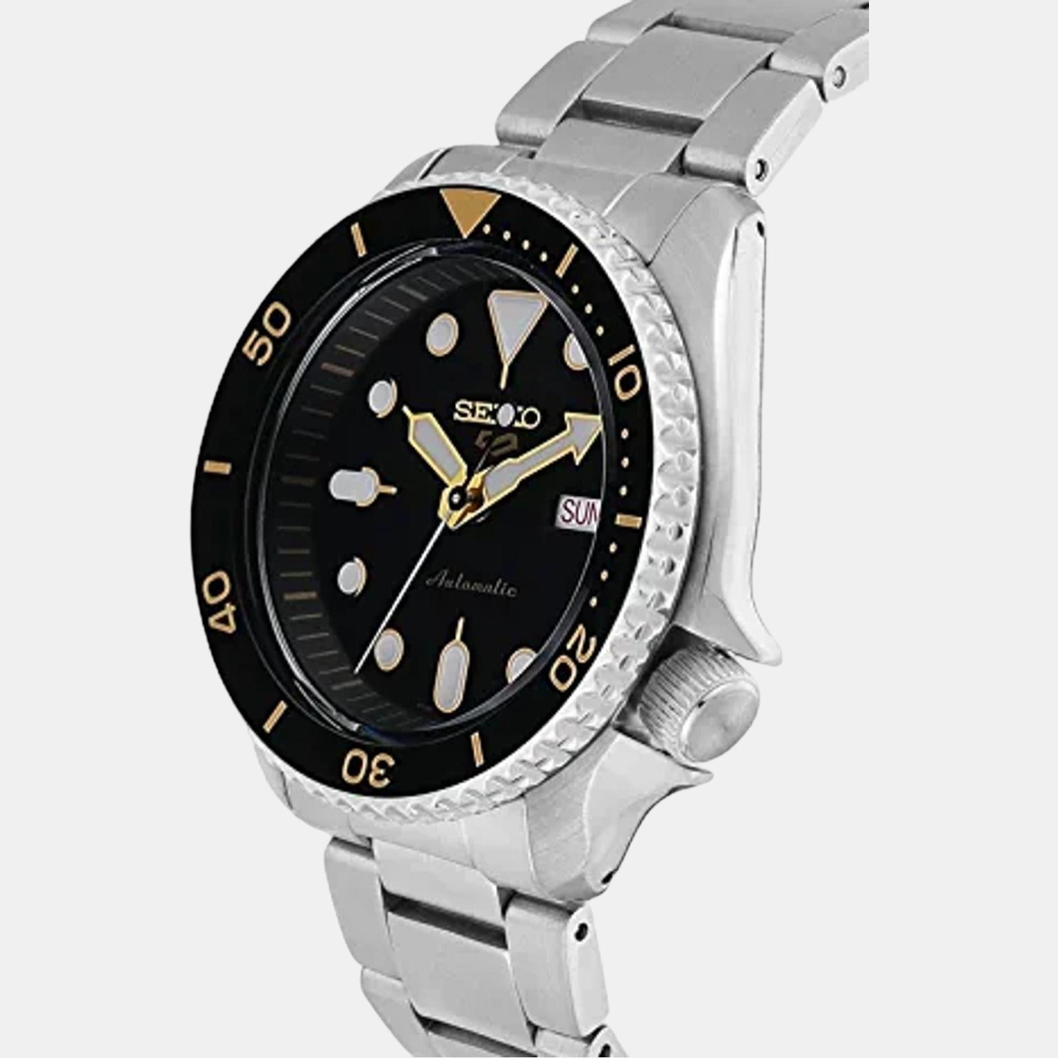 Seiko 5 Sports Men Automatic Black Dial Analog Stainless Steel Watch SRPD57K1 - view 2