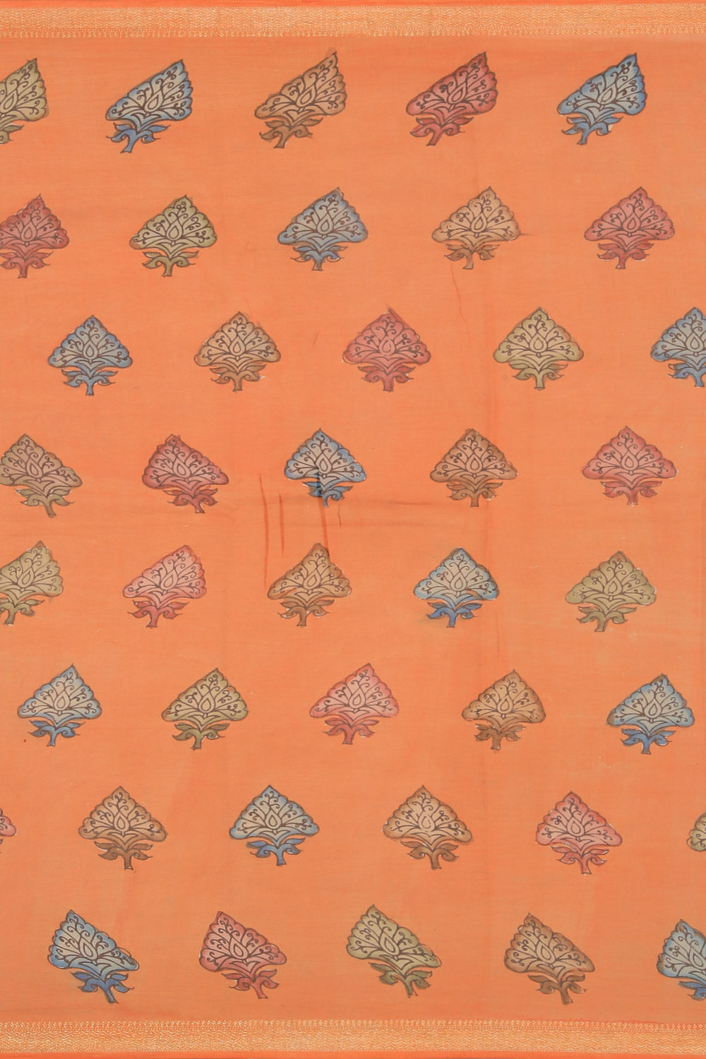 Kalanjali Kalamkari Hand-Painted Blue Saree – Women's - view 4