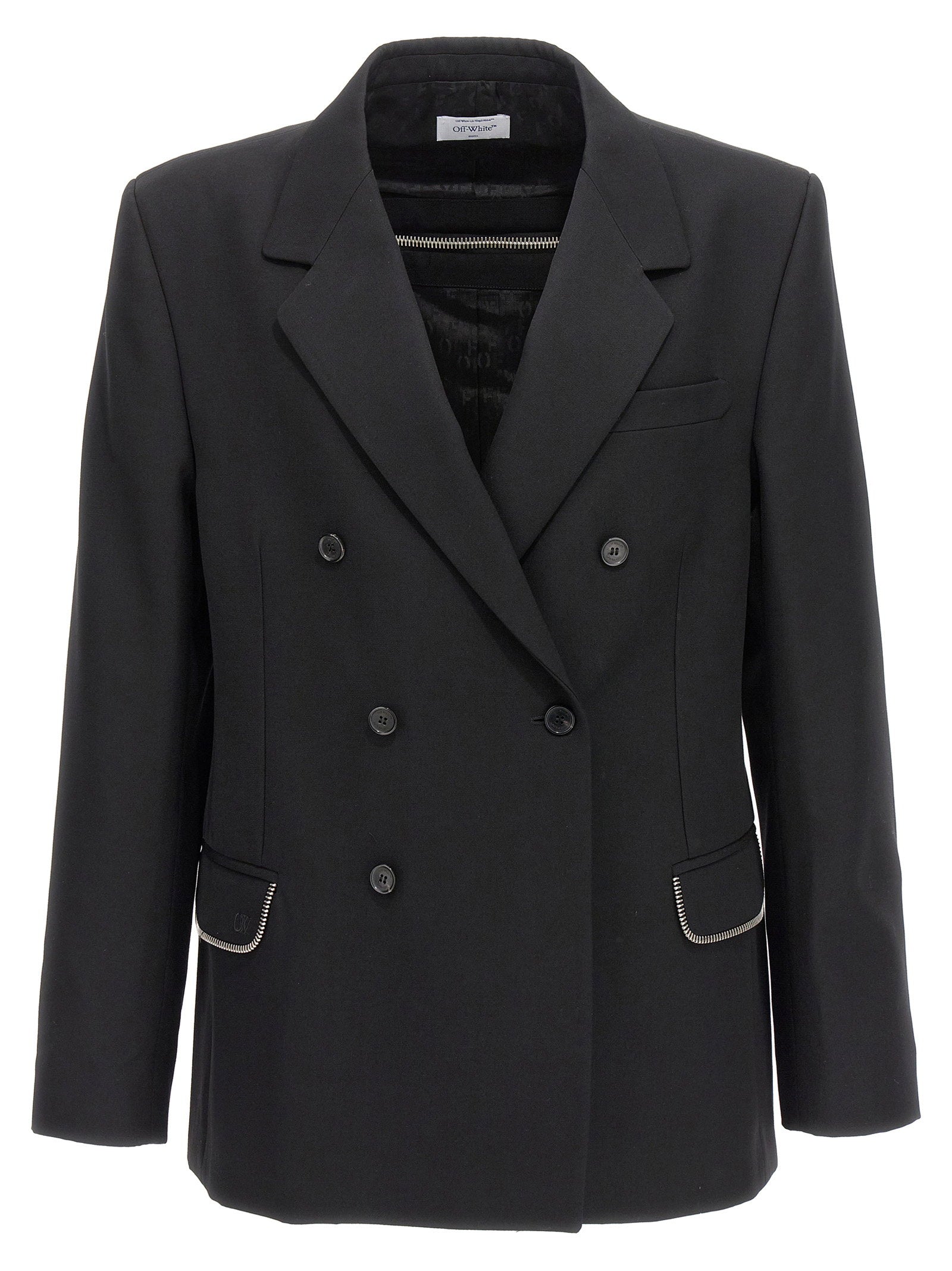 Off White Blazer Ow Emb – 100% virgin wool