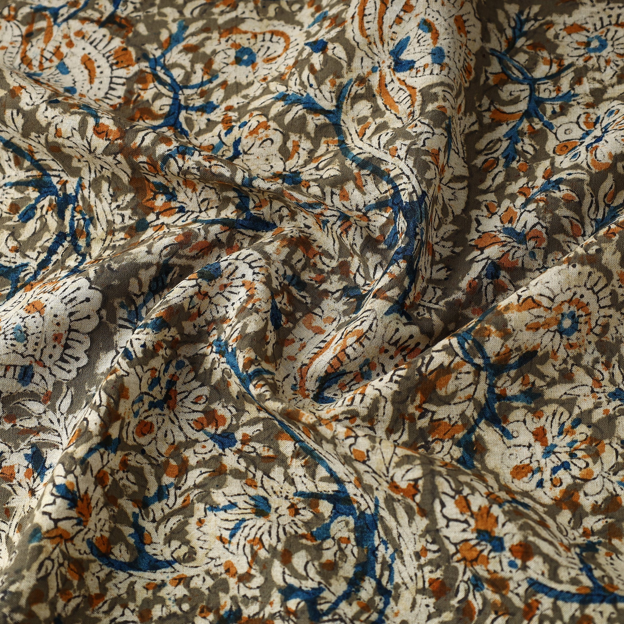SOUTH KARGHA Green - Kalamkari Block Printed Cotton Fabric 21 - view 3