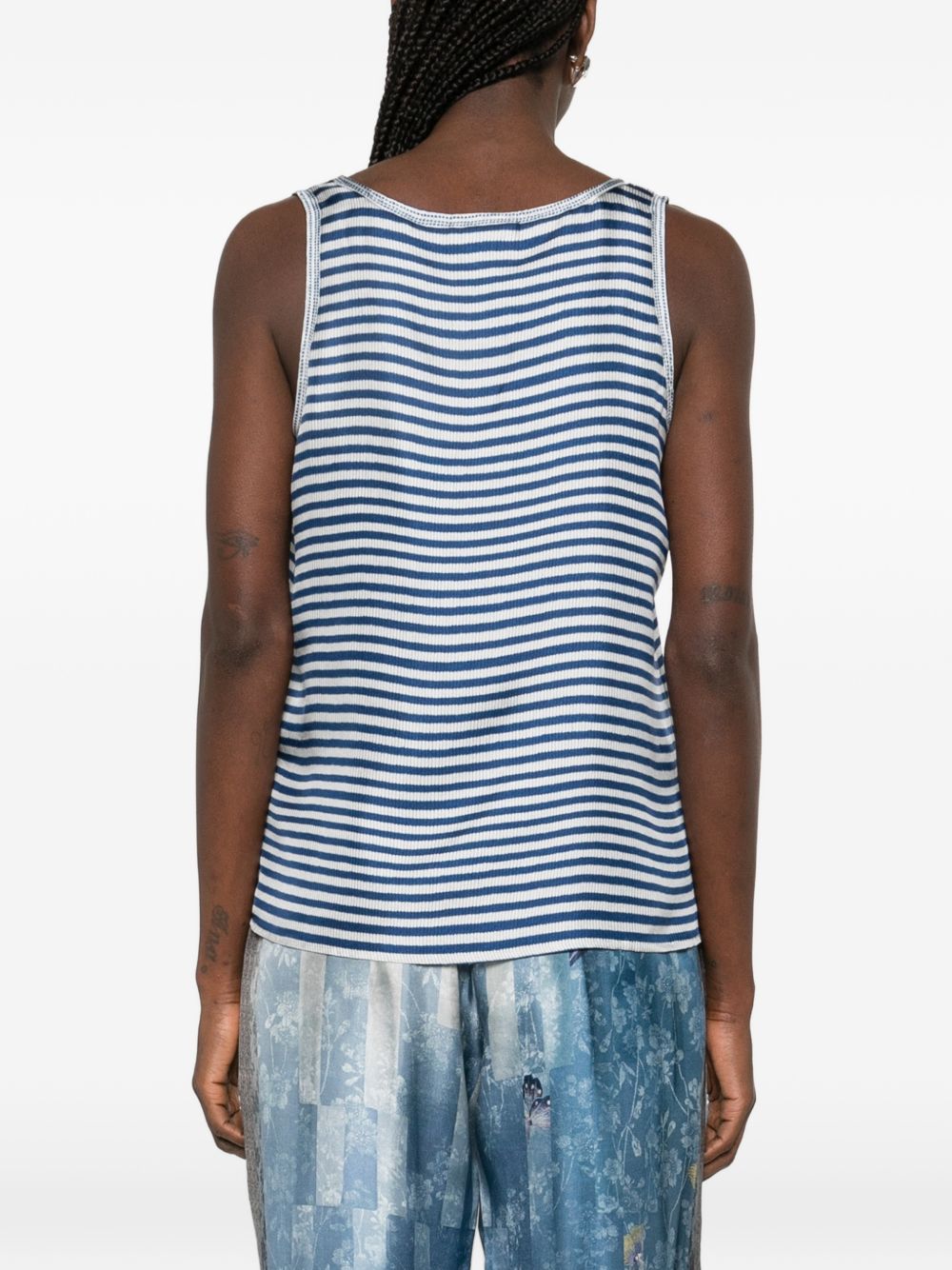 Pierre Louis Mascia Striped silk tank top – SILK 100% - view 2