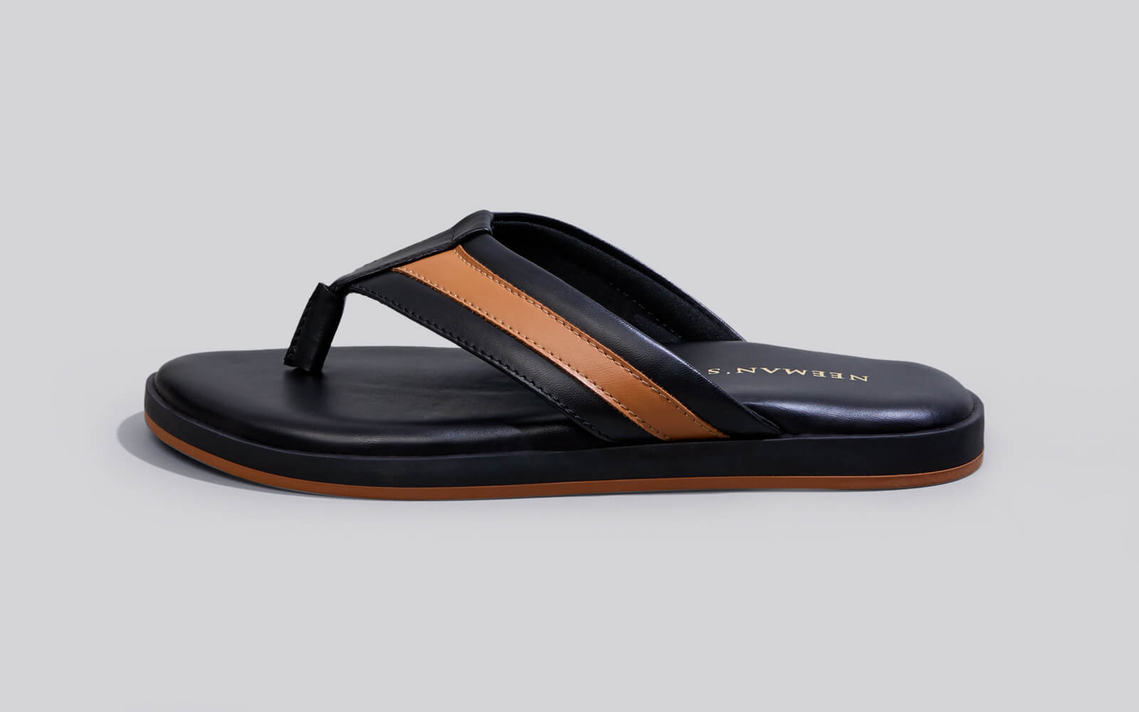 Neeman's Indo-Western Flips : Black-Tan - view 2