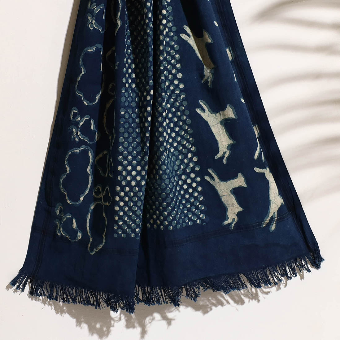 BINDAAS UNLIMITED Blue - Bindaas Block Printed Handloom Cotton Towel - view 2