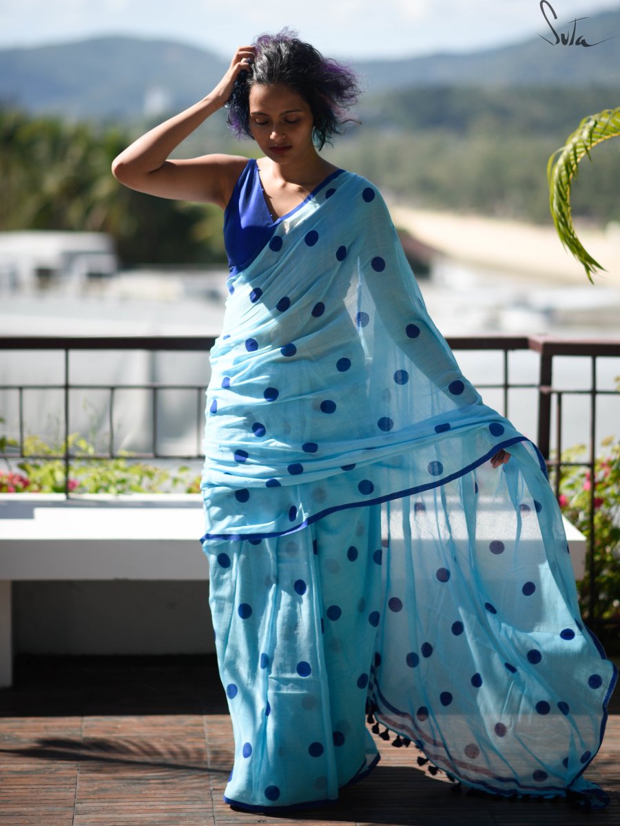 Blueberries sky polka – suta.in Blueberries in the sky polka – Women's