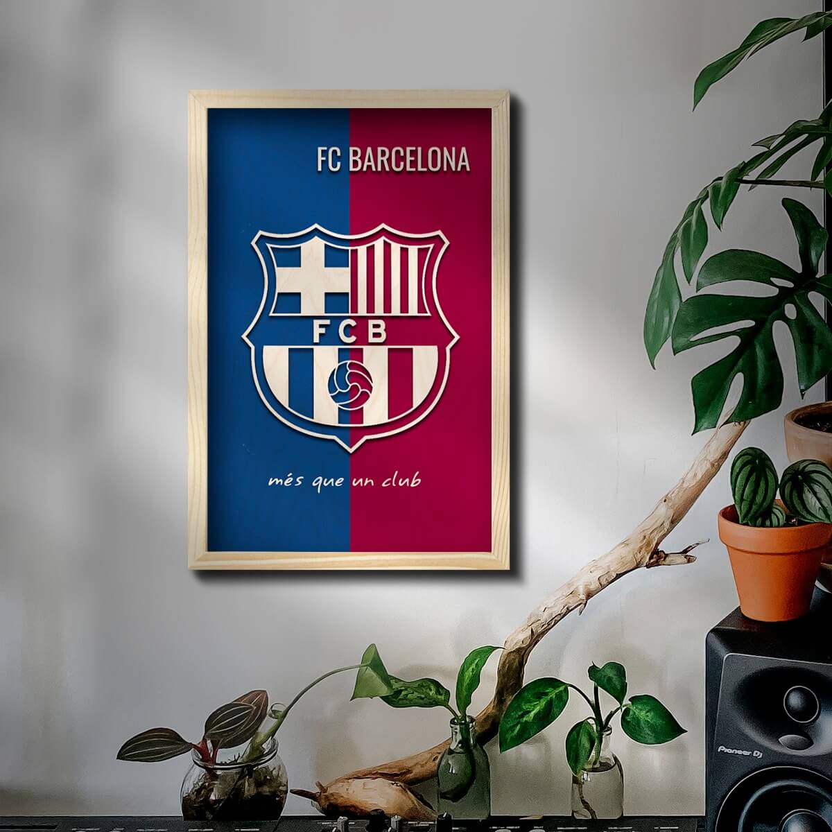 Bigsmall_cc FC Barcelona Wooden Wall Art - view 5