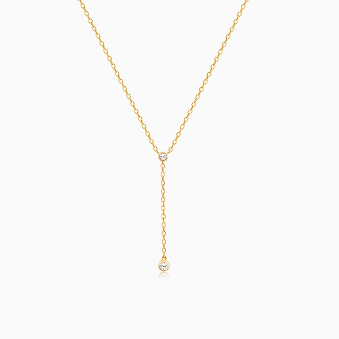 GIVA Jewellery Golden Drop Necklace