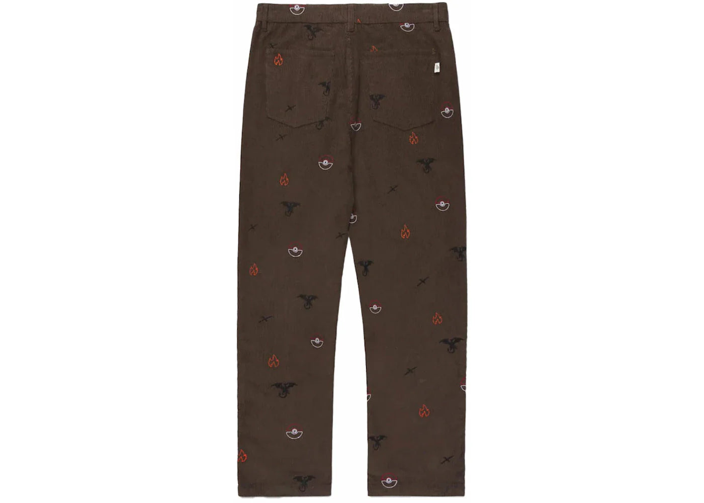 100 Thieves x Pokémon Charizard Corduroy Pants Brown - view 2
