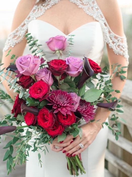 Plum rustic coastal – fiftyflowers.com Plum & Rustic Coastal Chic Wedding