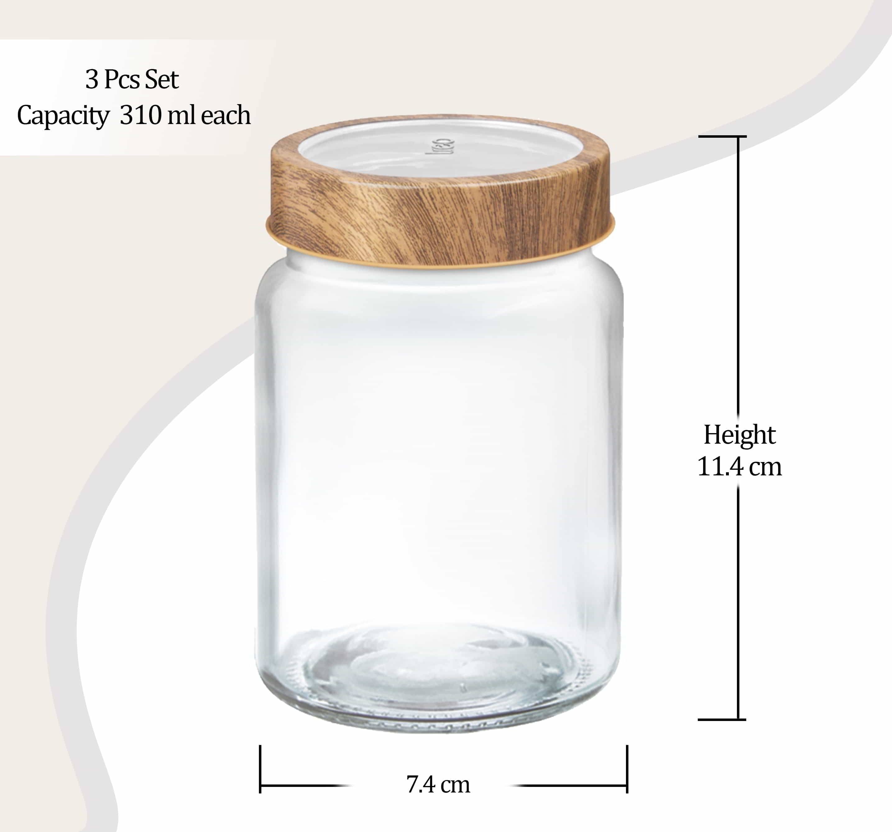 Woody Radius Jar (Treo by Milton) – Transparent - view 3