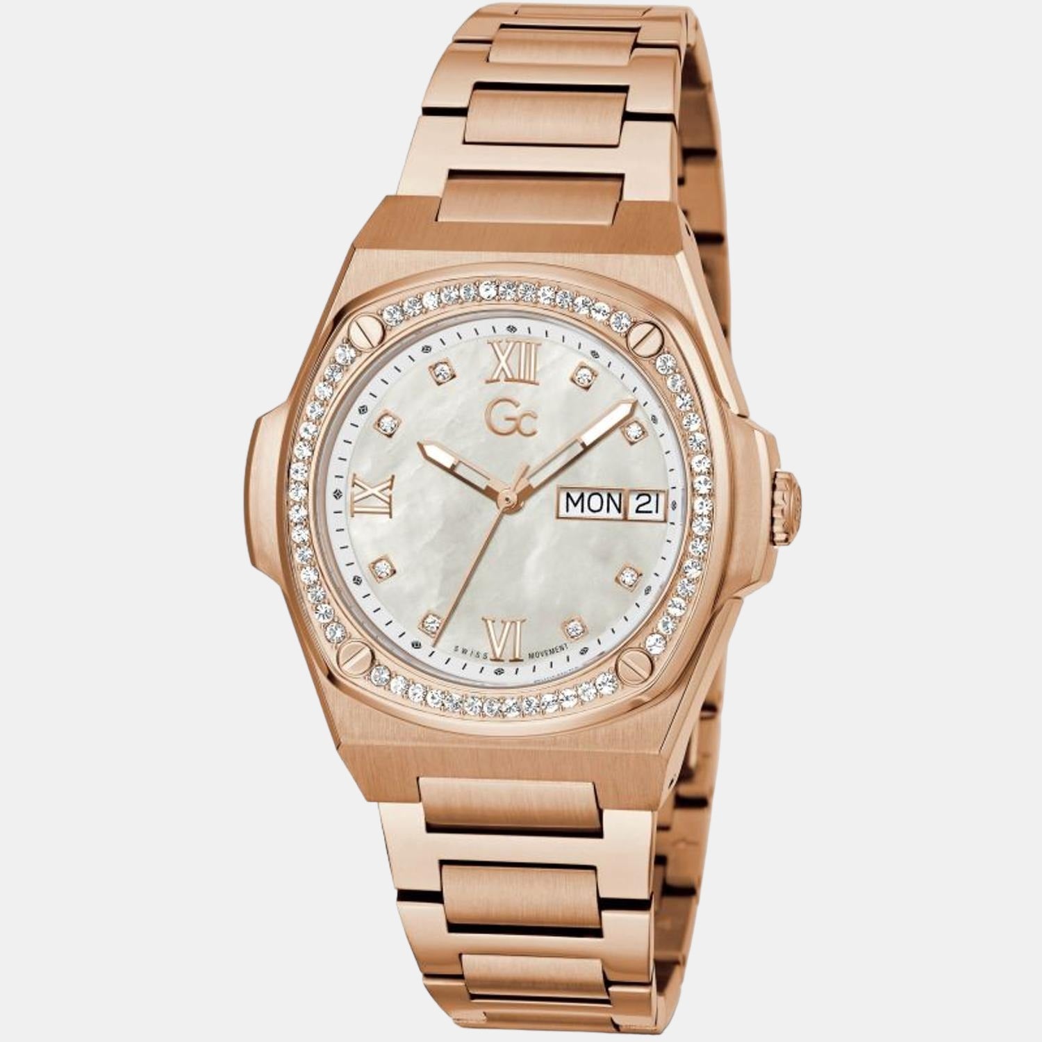 GC Coussin Shape Lady Women Quartz White Dial Analog Stainless Steel Watch Y98002L1MF - view 5