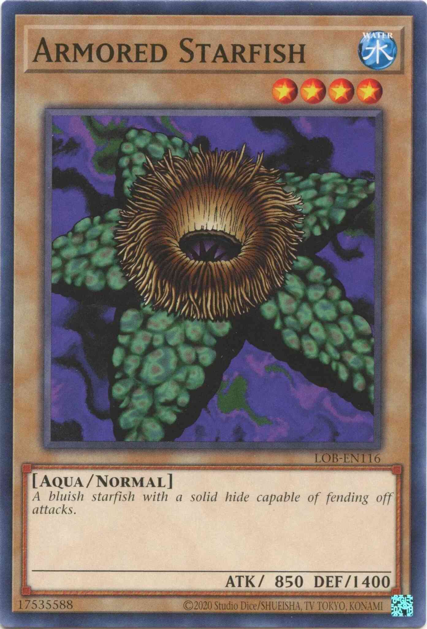 Yu-Gi-Oh! Armored Starfish - 25th Anniversary - LOB-EN116 - Common - Unlimited