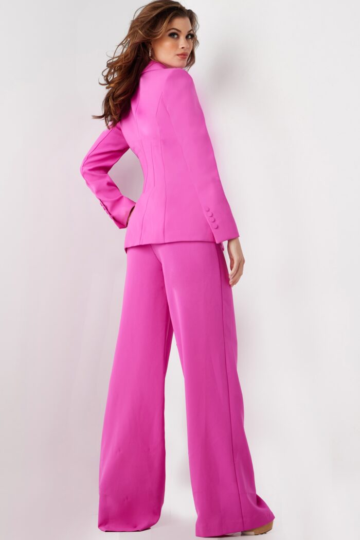 Jovani 25834 Long Beaded Wide Leg Formal Two Piece Pant Suit - view 2
