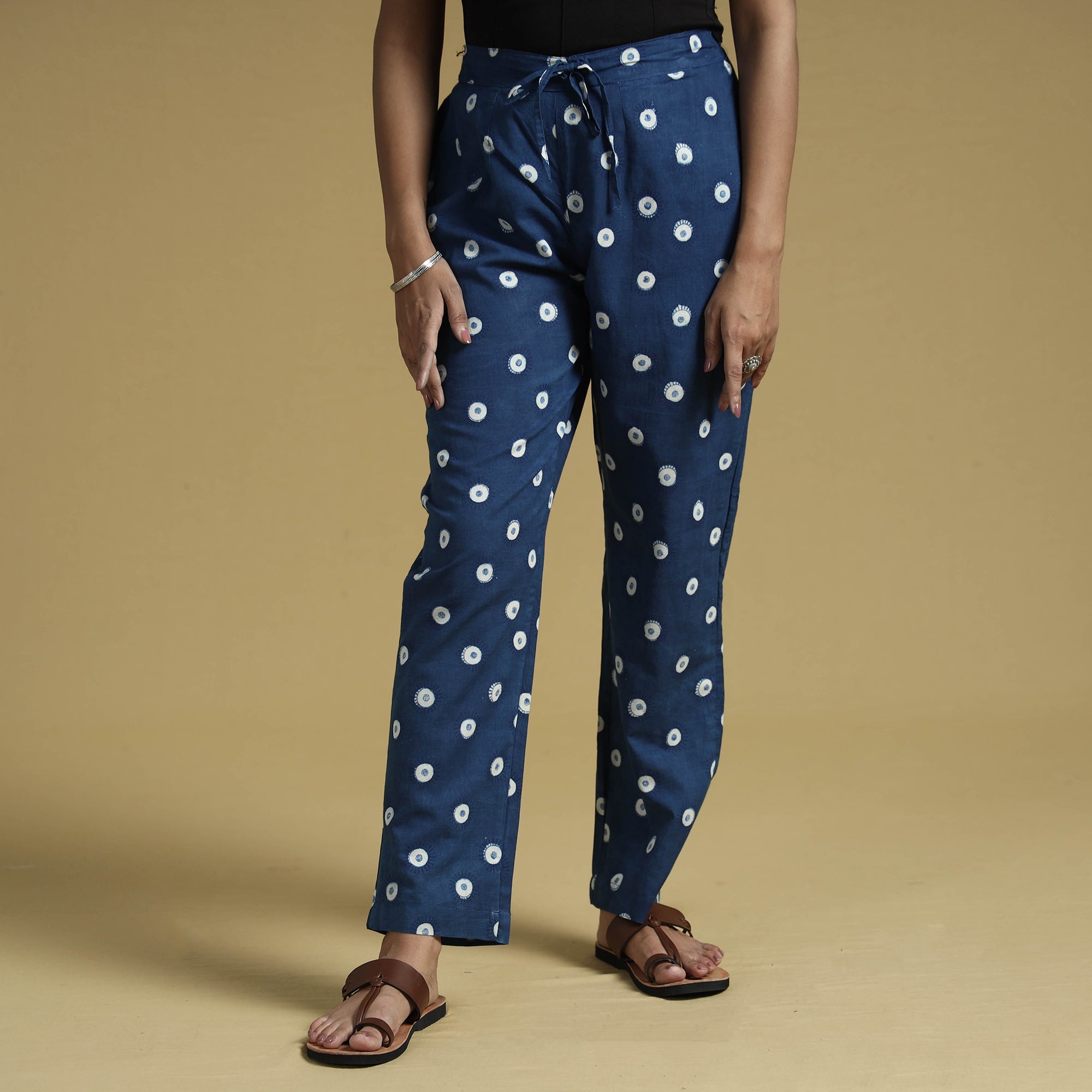ITOKRI CASUALS Blue - Dabu Block Printing Cotton Pant