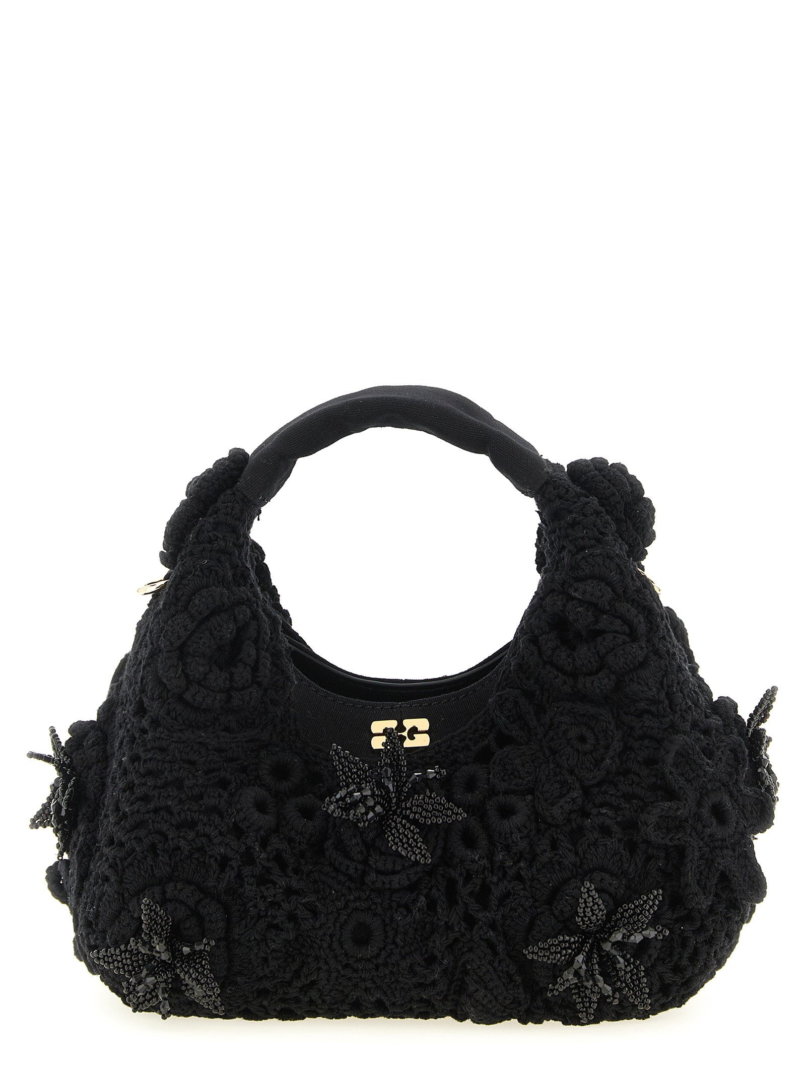 Ganni Mini Hobo Crochet Handbag – 100% organic cotton