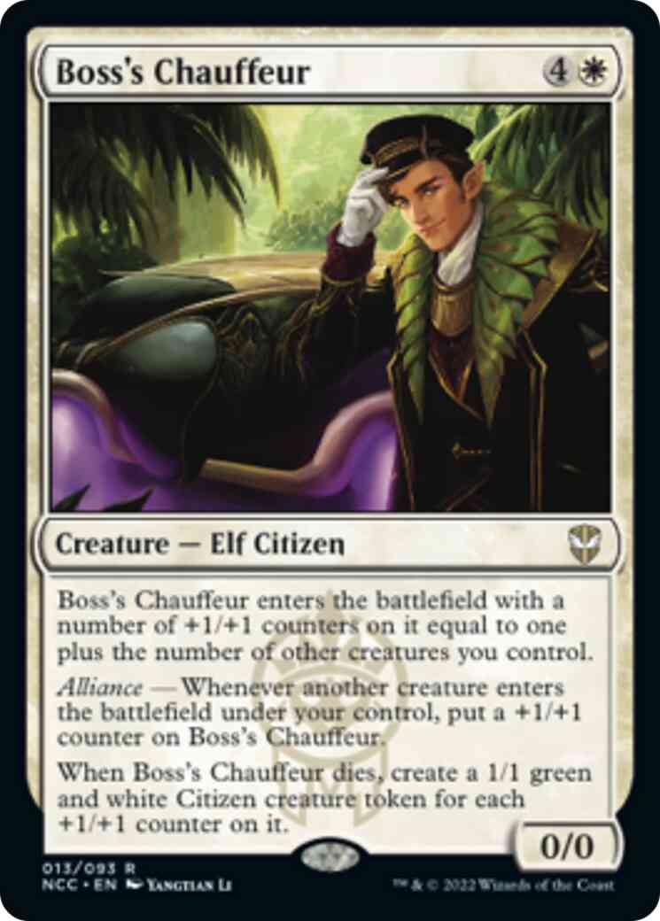 Chauffeur 13 streets – Magic Boss's Chauffeur [13] [Streets of New Capenna: Commander] [Non-Foil]