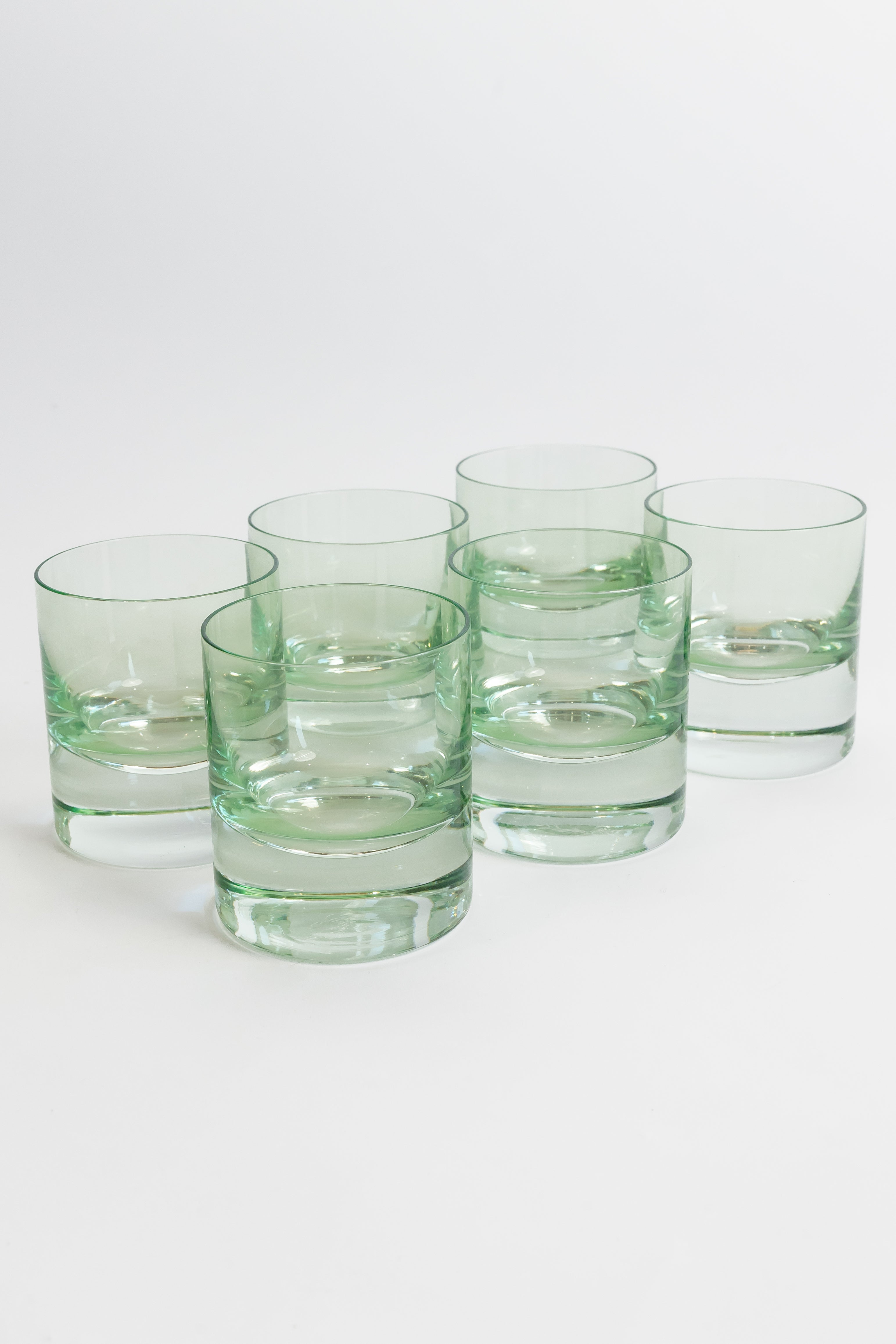 Estelle Colored Glass Estelle Colored Rocks Glass - Set of 6 {Mint Green} - view 2