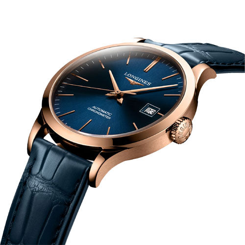 Longines Record Sunray Blue Dial Men 38.5mm - view 2