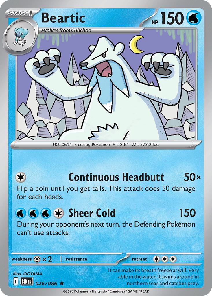 Rare sv105b-026 holo – Pokémon Beartic - 026/086 - Rare [sv105b-026] [Holo]