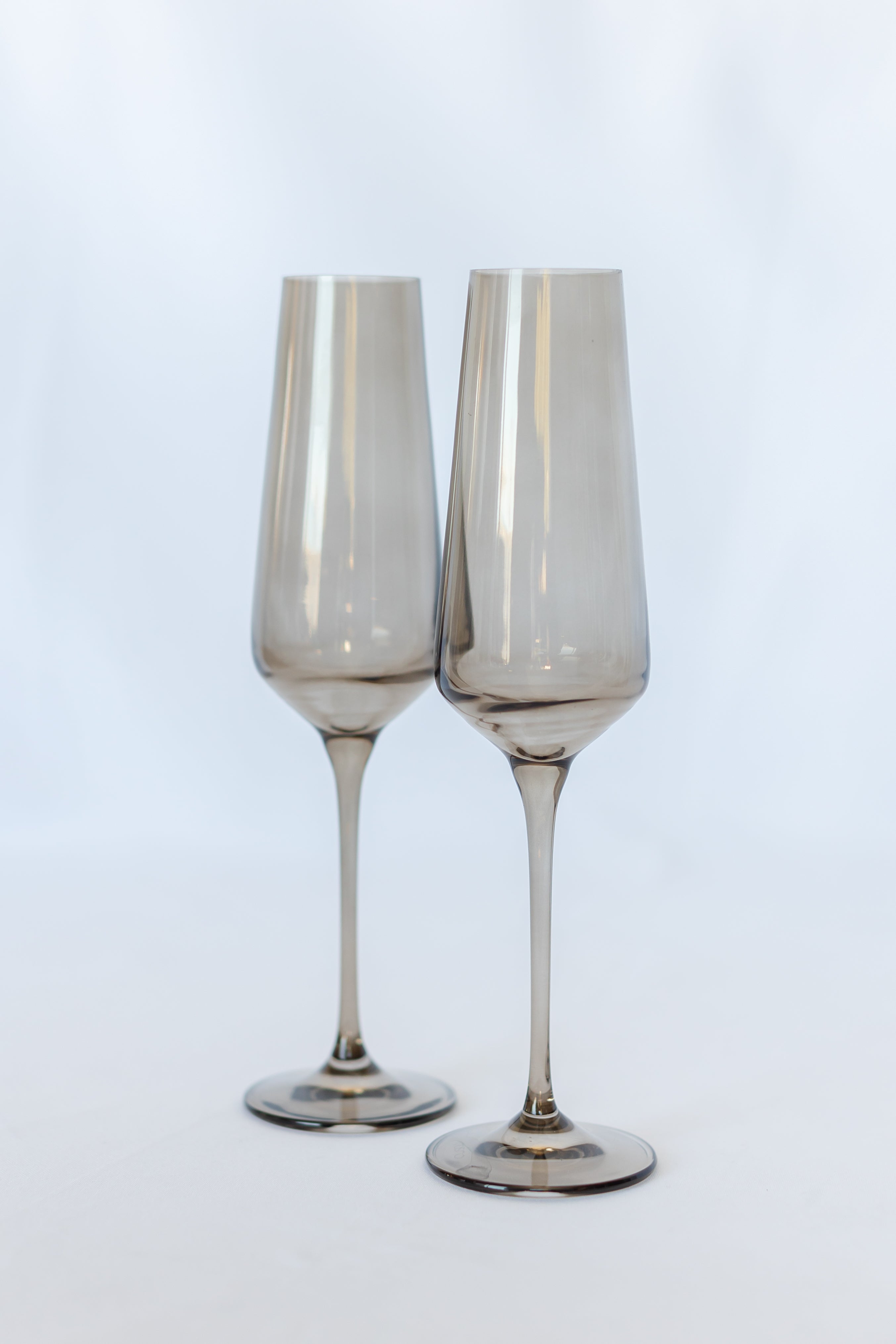 Estelle Colored Glass Estelle Colored Champagne Flute - Set of 2 {Gray Smoke}
