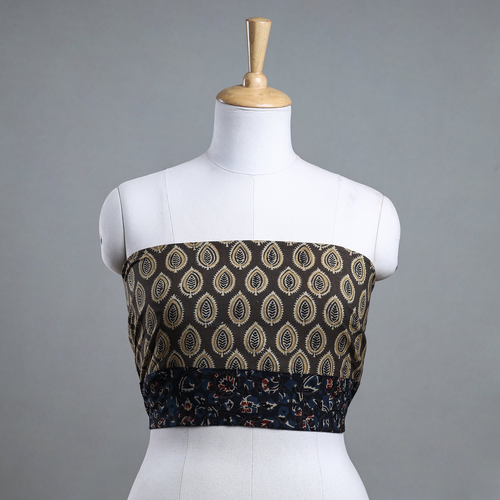 NOORI BAZAR Brown - Bagh Block Printed Cotton Blouse Piece