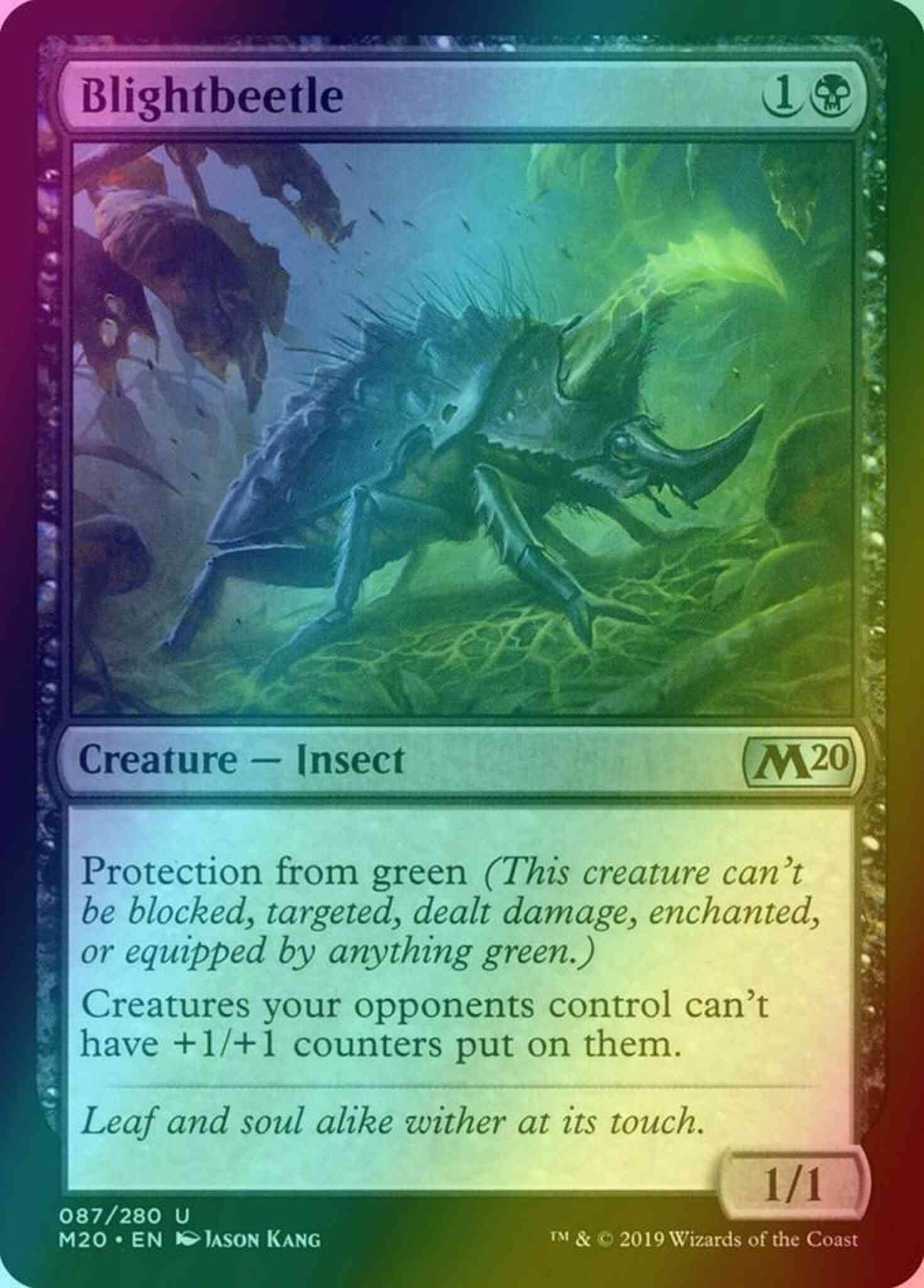 Blightbeetle 87 core – Magic Blightbeetle [87] [Core Set 2020] [Foil]
