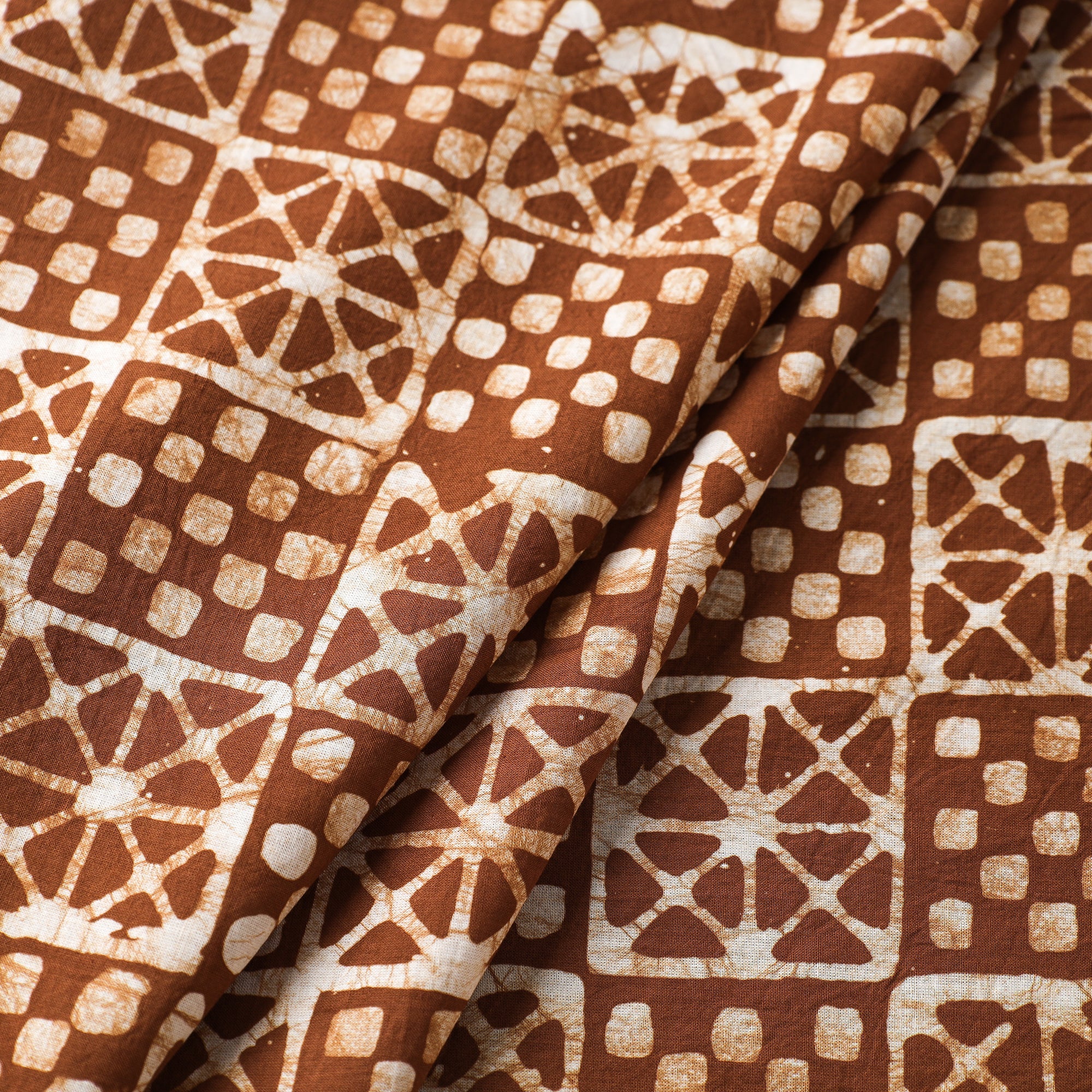 BATIK BY MD. SHARIFF Brown - Hand Printed Cotton Batik Fabric 16 - view 2
