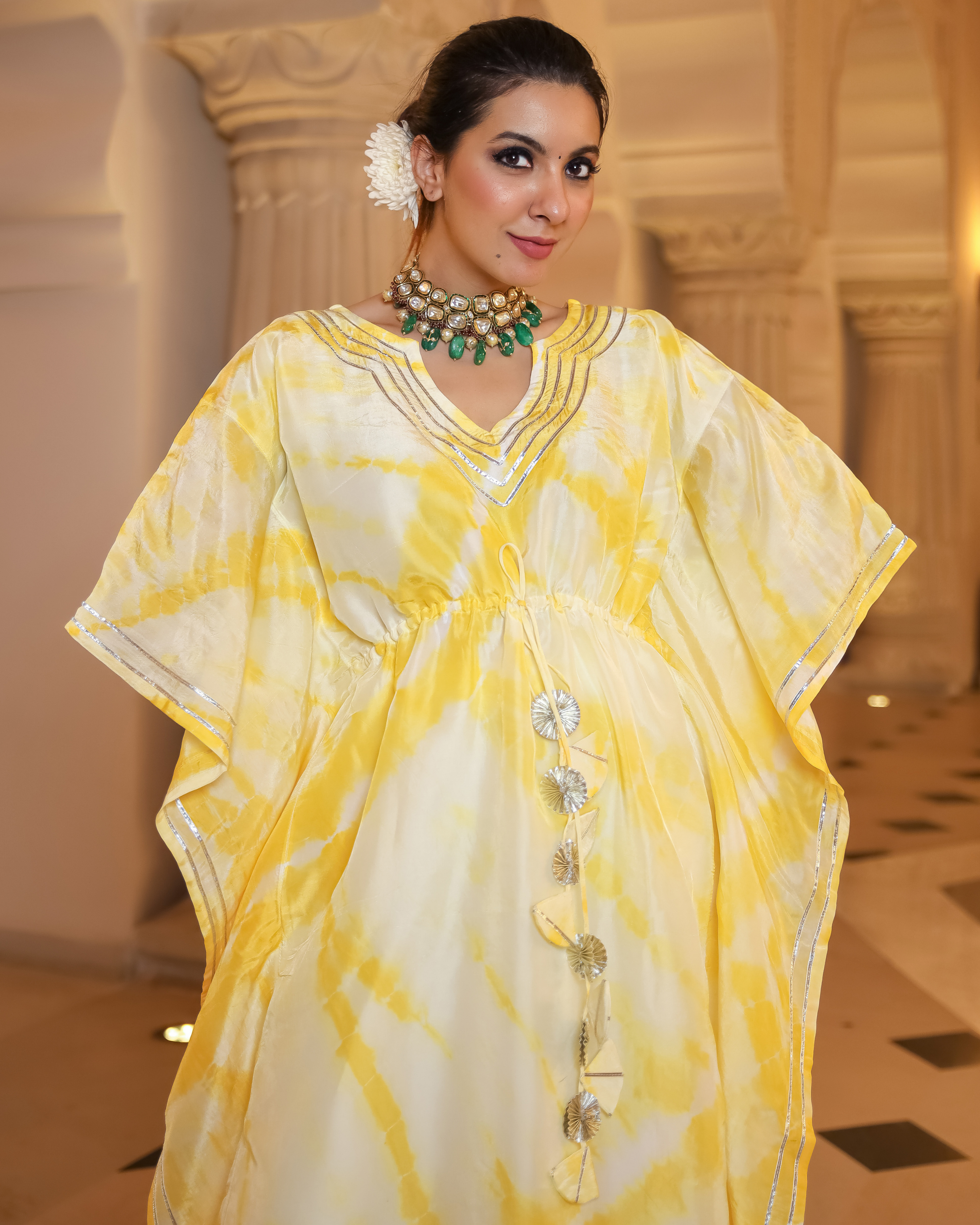 Aachho Mango Curve Tie Dye Kaftan Set - view 5