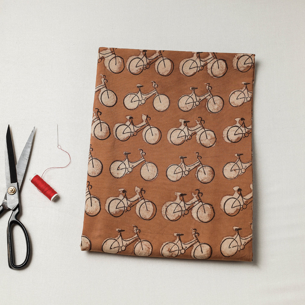 BINDAAS UNLIMITED Brown - Bindaas Block Art Printed Cotton Precut Fabric