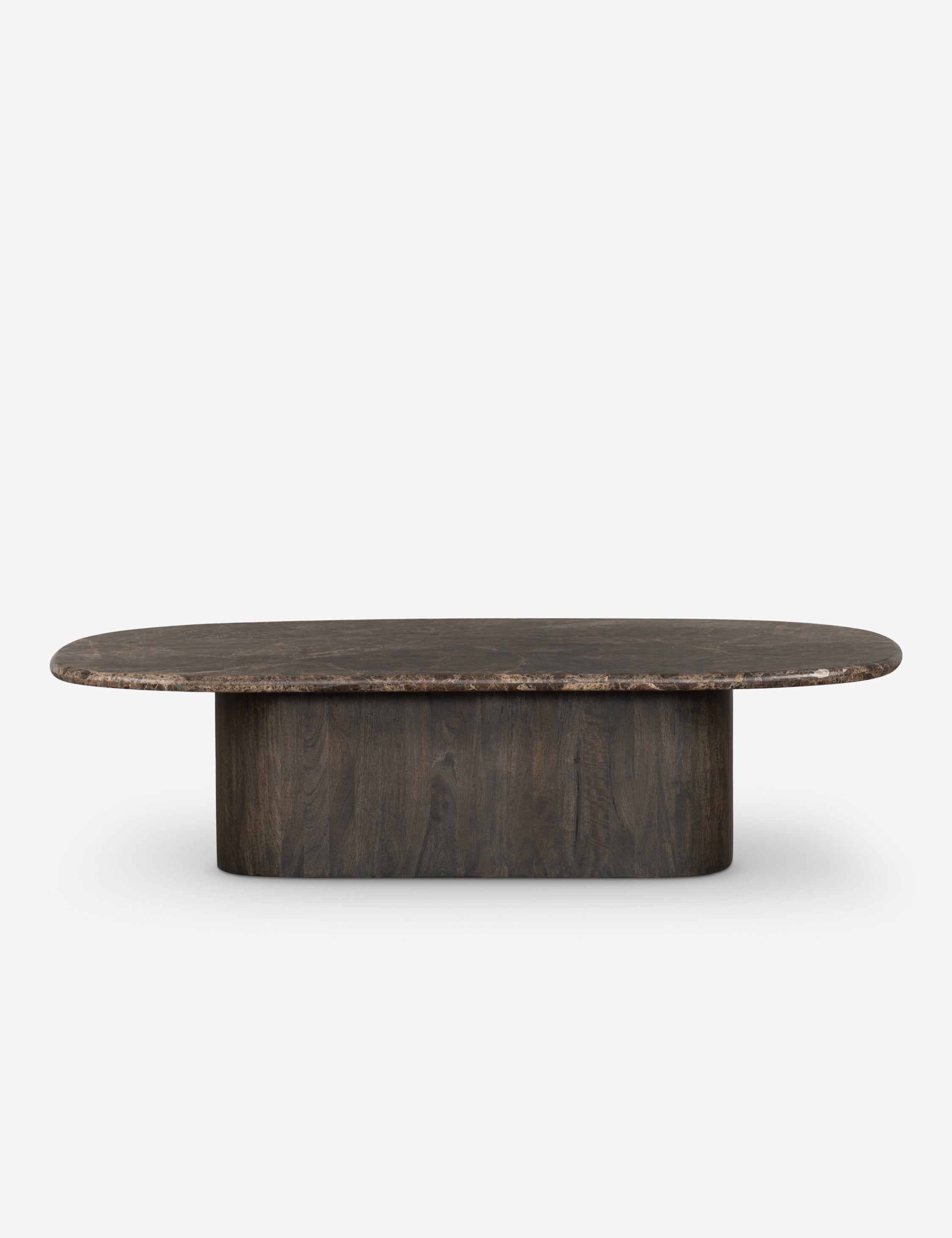 Lulu and Georgia Johan Round Coffee Table – Brown Marble