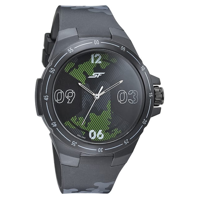 Sonata SF Turbo Black & Green Dial Plastic Strap - view 4