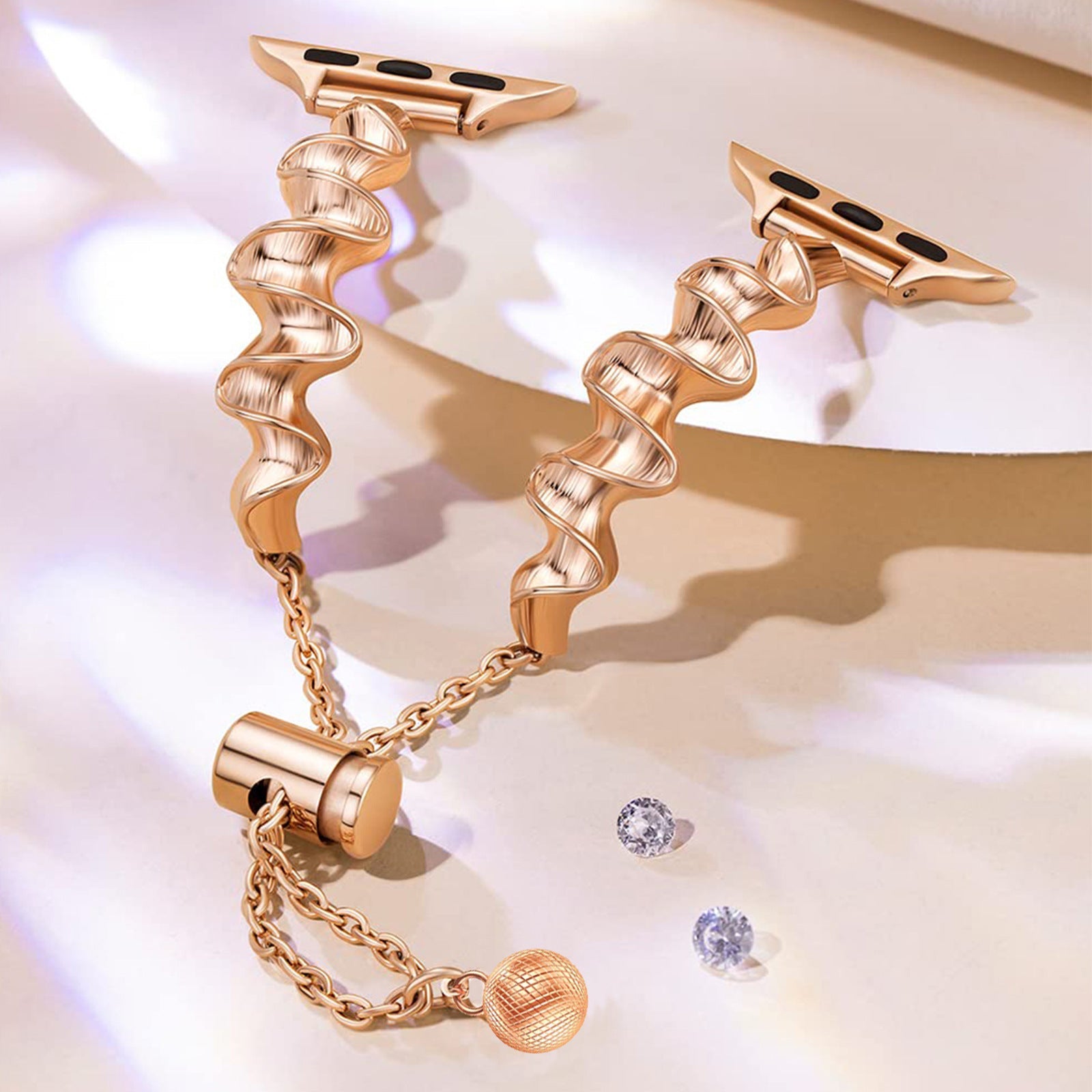 Peeperly Luxe Wavy Adjustable Bracelet for Apple Watch - view 4