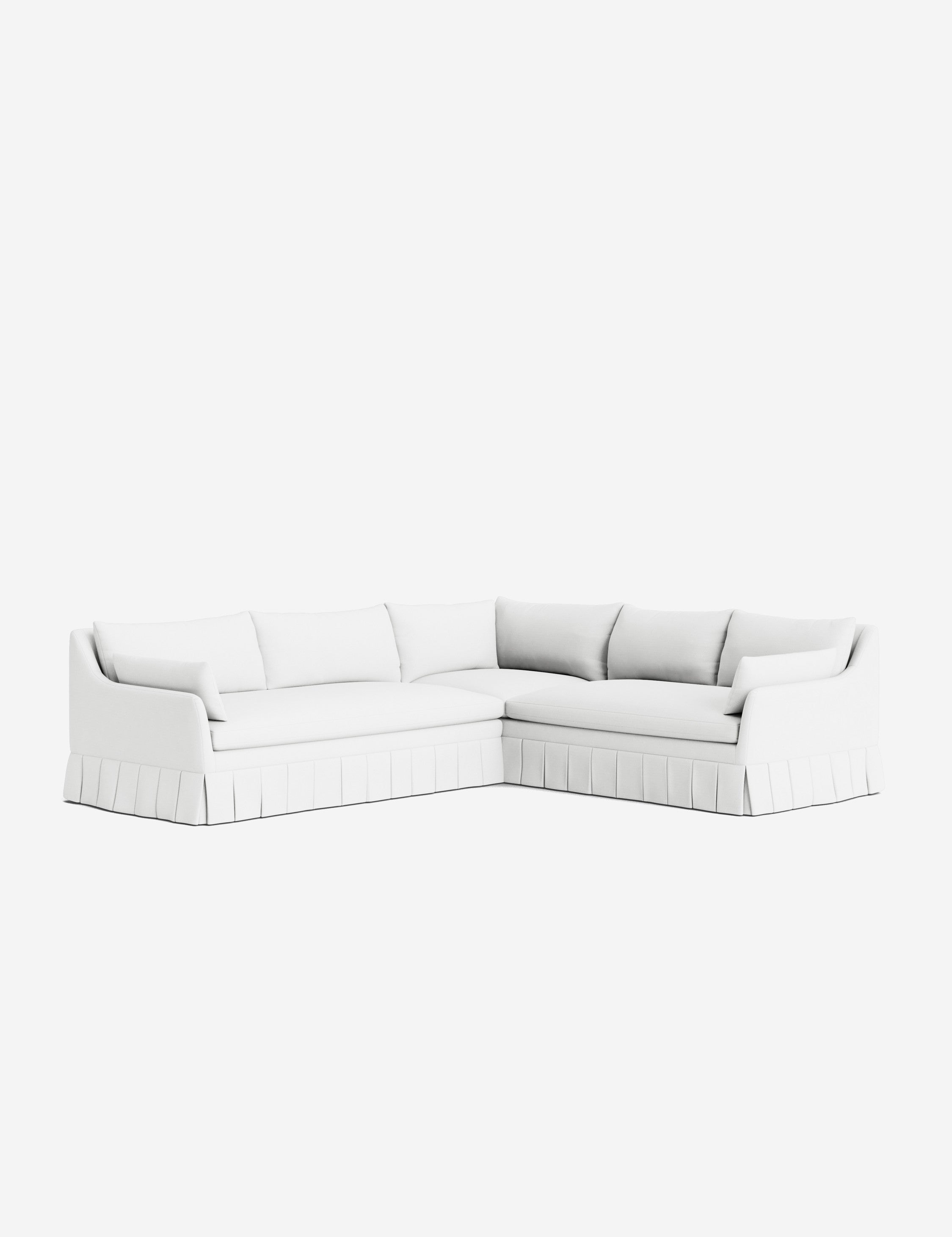 Lulu and Georgia Portola Luxe Depth Pleated Corner Sectional Sofa - view 40