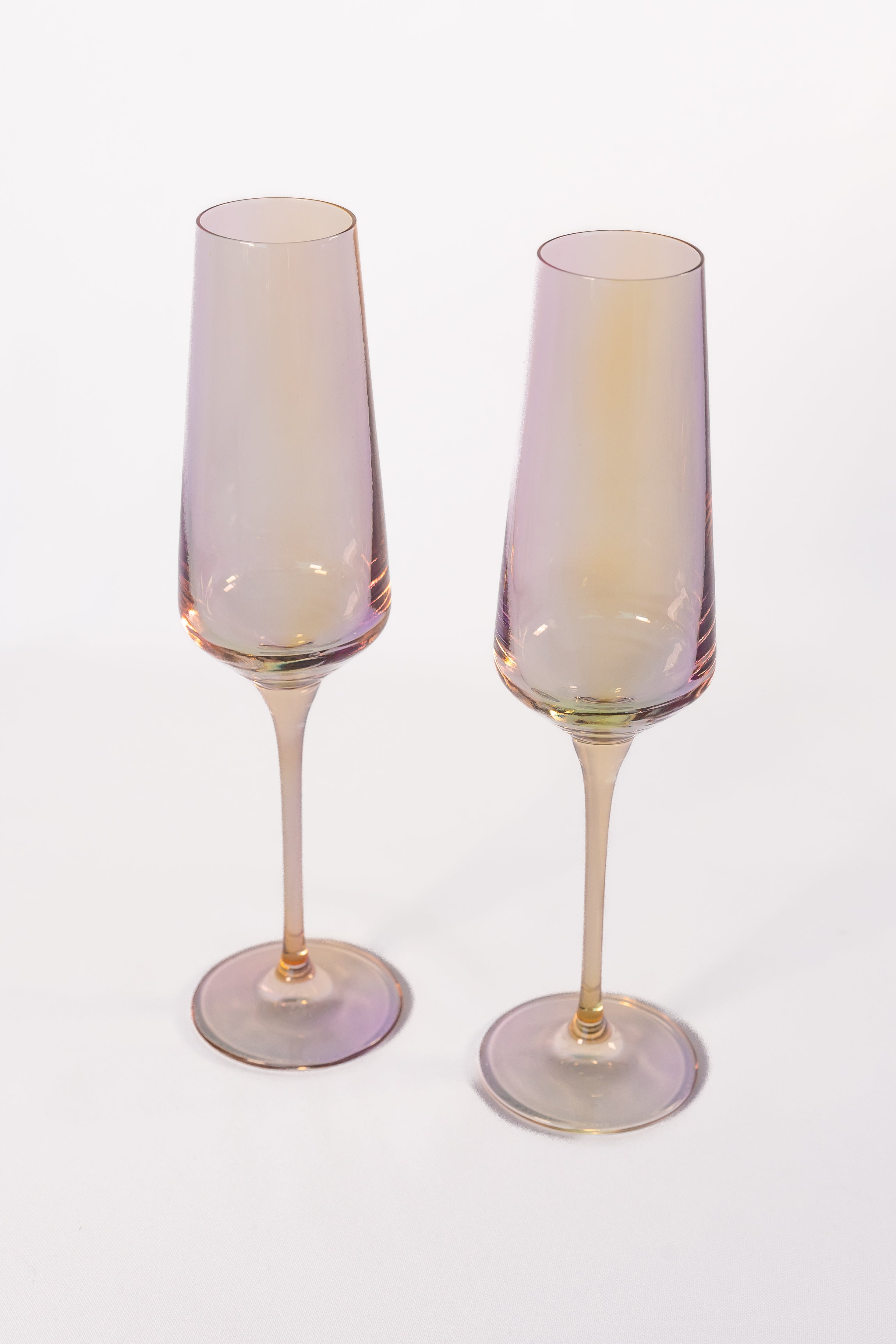 Estelle Colored Glass Estelle Colored Champagne Flute - Set of 2 {Iridescent} - view 2