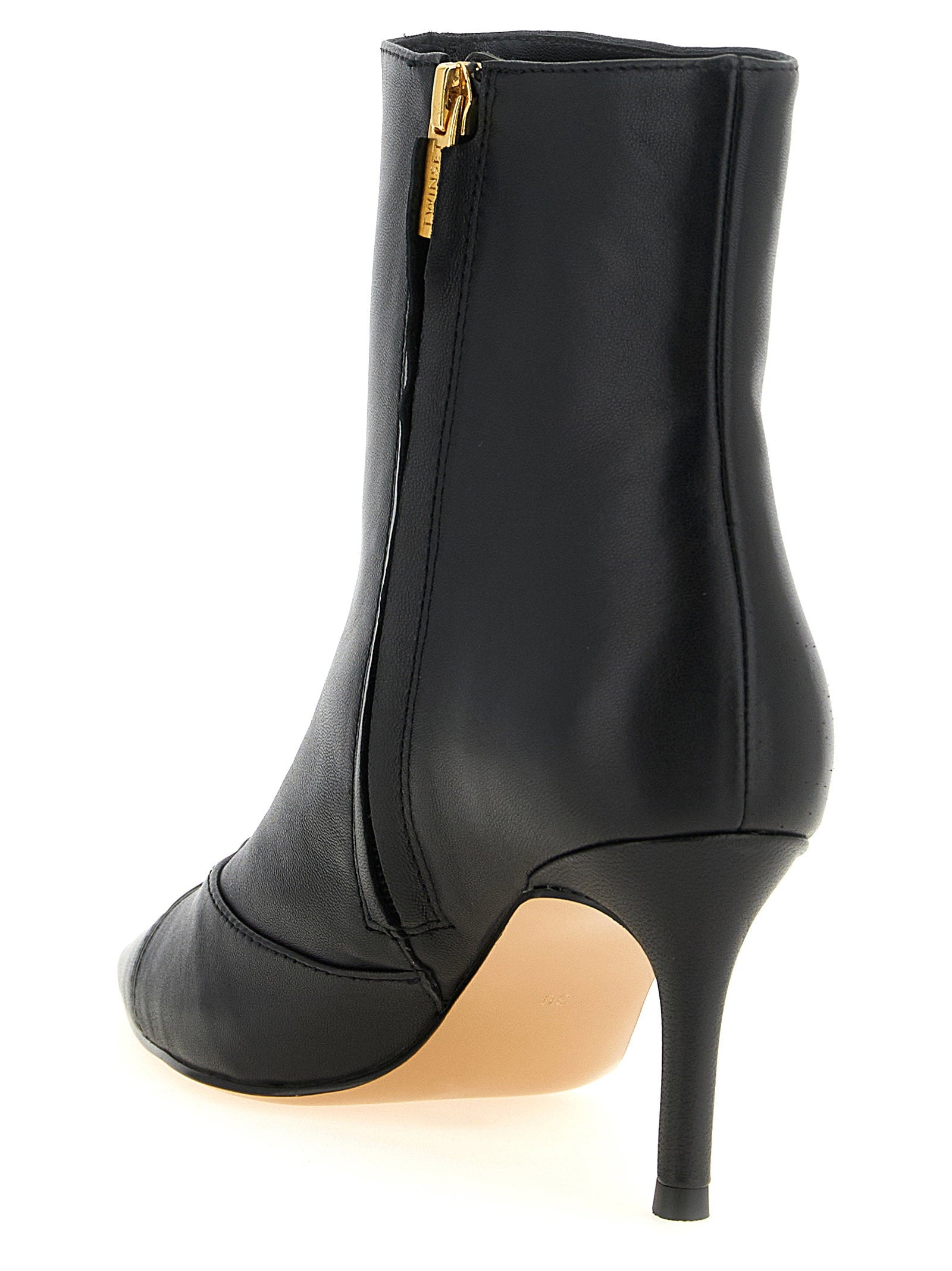 Twin Set Logo Ankle Boots – 100% leather - view 3