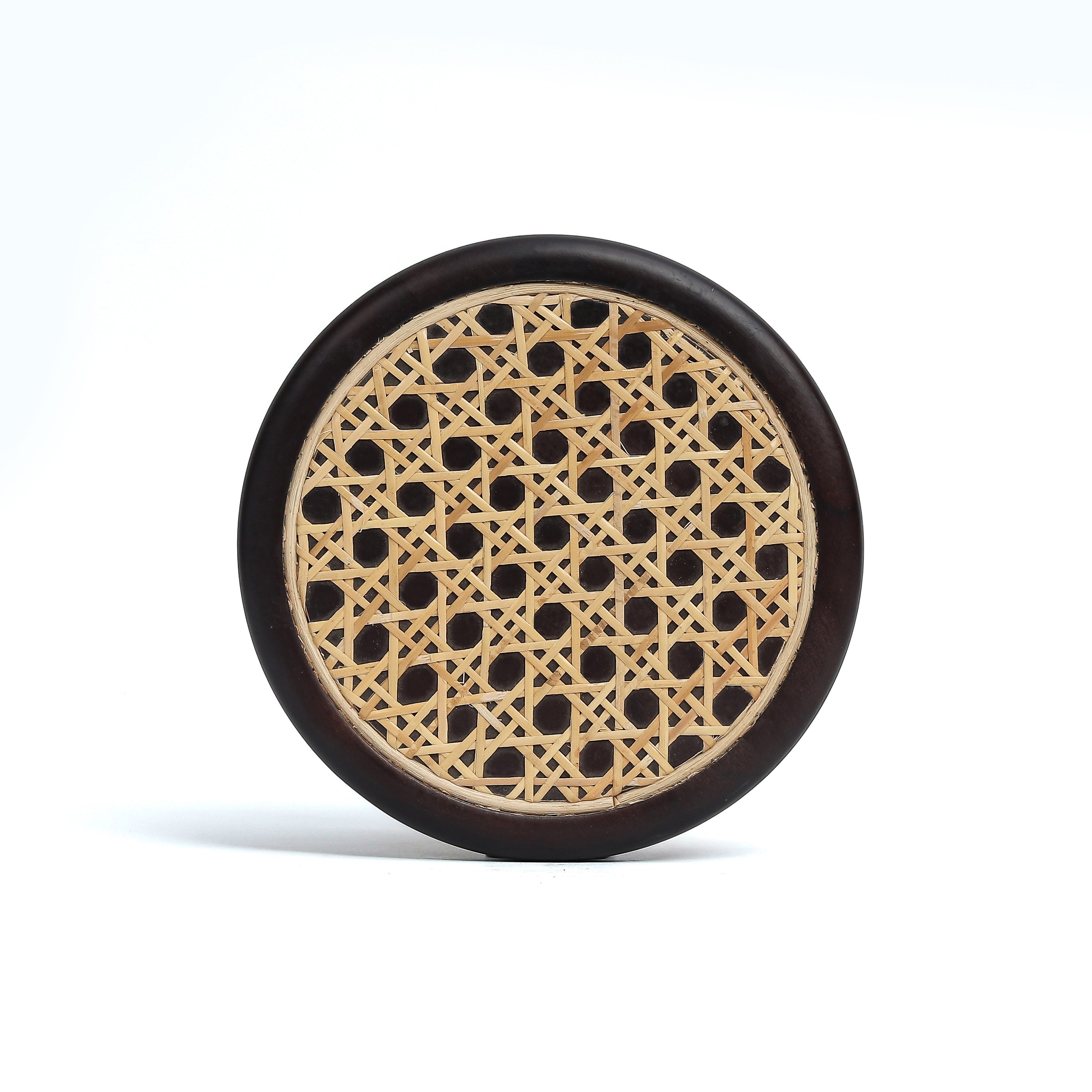 STUDIO TRATAKA Brown - Rosemary Walnut Oval Wicker Trivet