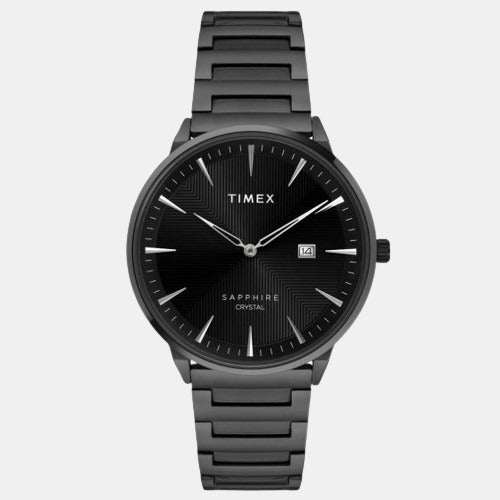 Timex Fashion Men Quartz Black Dial Analog Stainless Steel Watch TWEG21906