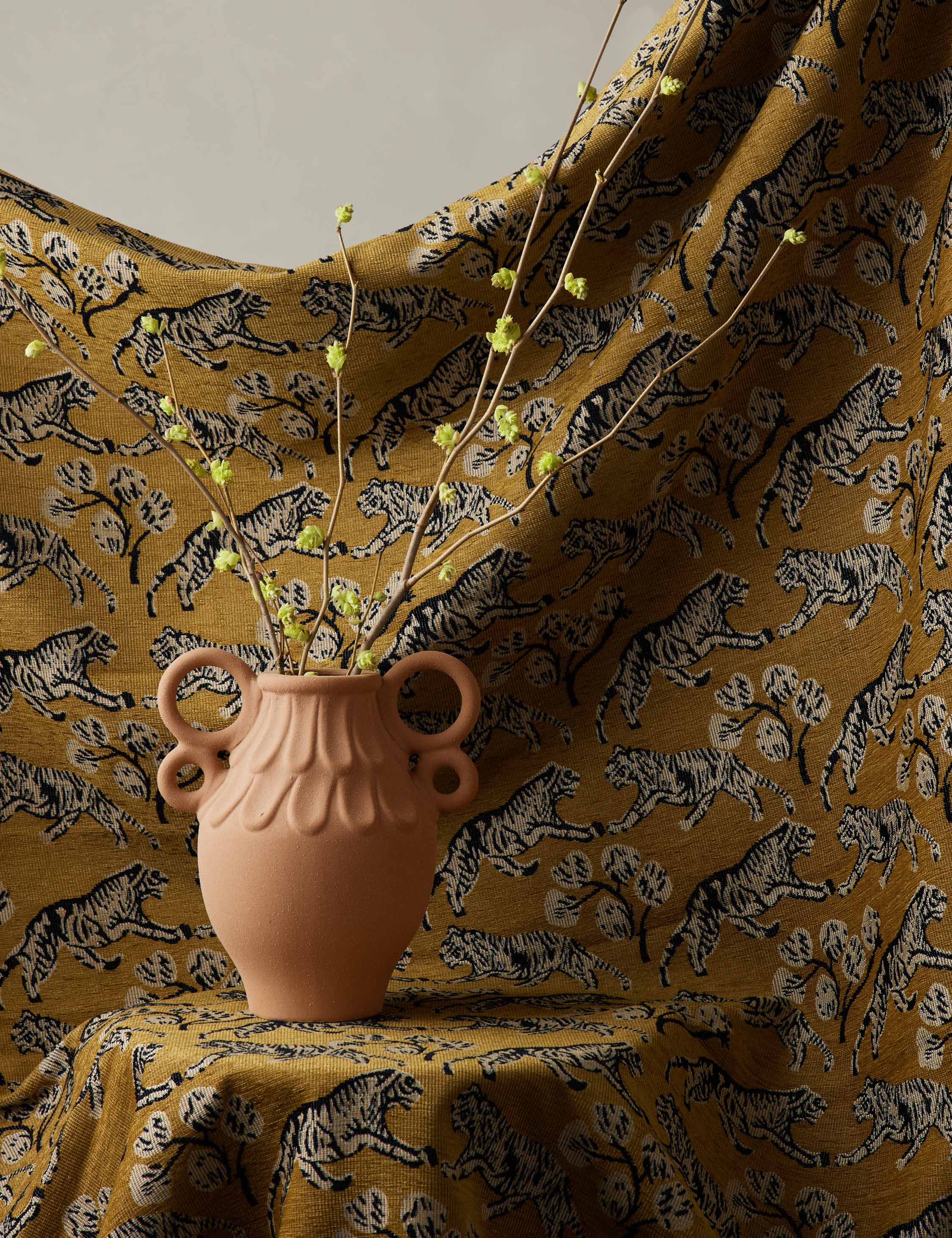 Lulu and Georgia Tiger Jacquard Fabric by Sarah Sherman Samuel