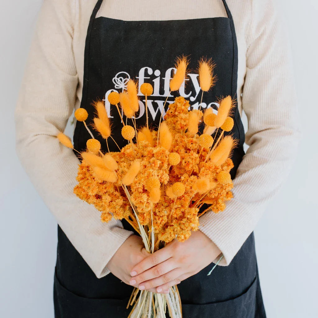 FiftyFlowers Desert Orange Dried Flower Pack