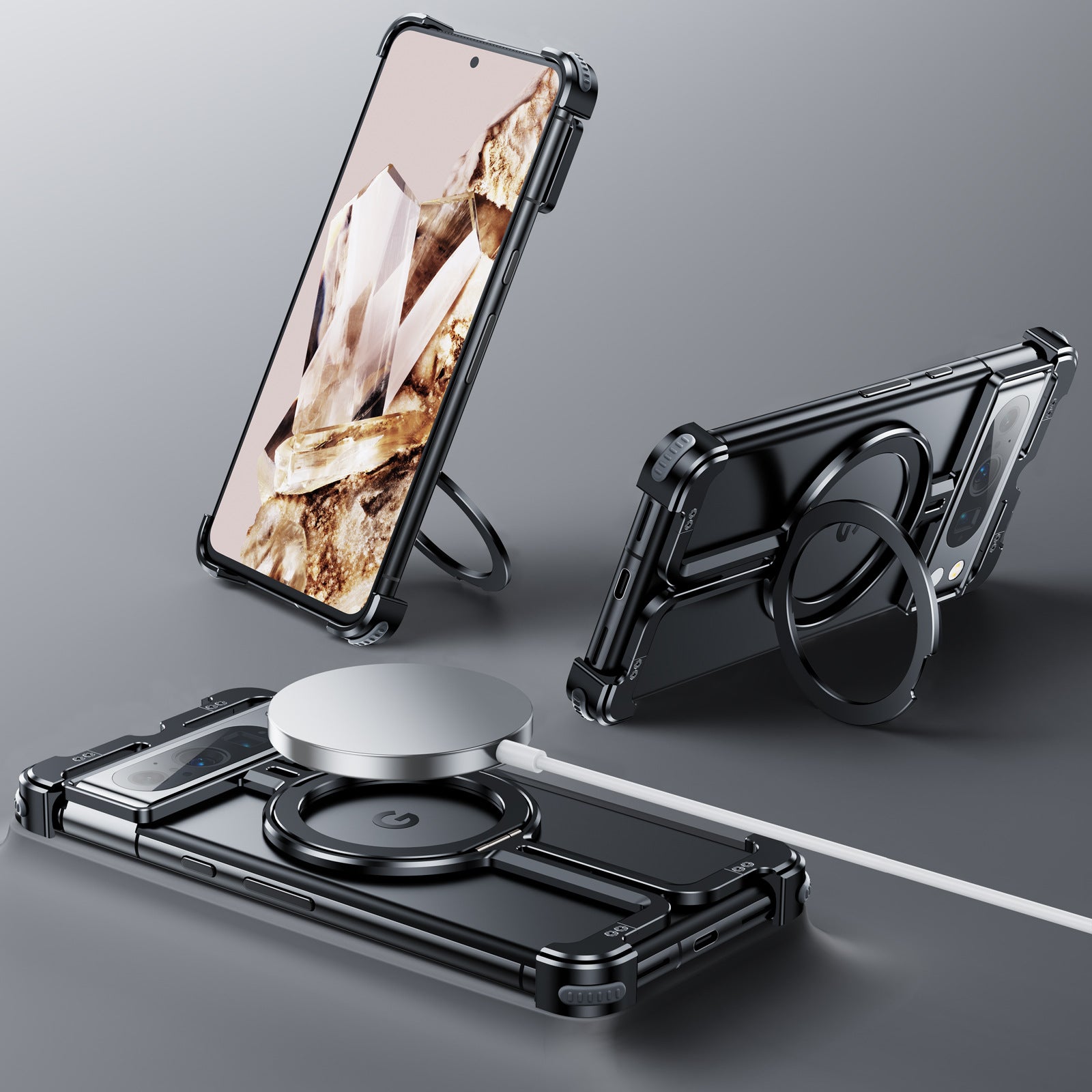 Million Cases Pivot Guard Magnetic Ring Stand Case - Google - view 2