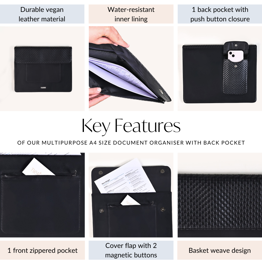 Nestasia Multipurpose A4 Size Document Organiser With Back Pocket - view 6