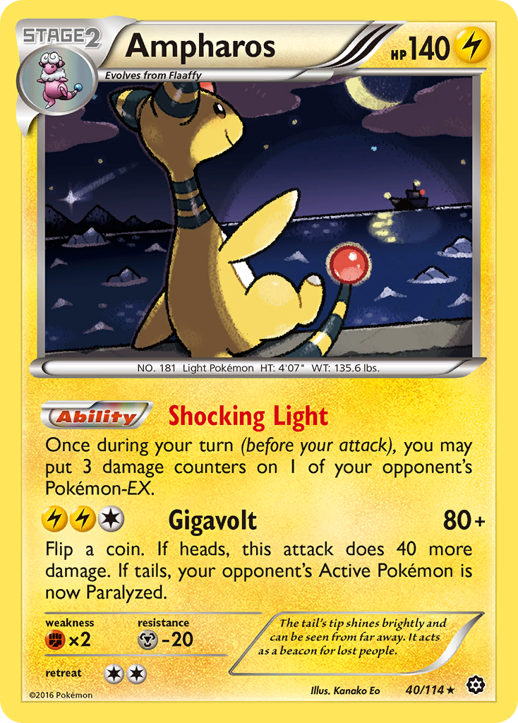 Rare holo xy11-40 – Pokémon Ampharos - 40/114 - Rare Holo [xy11-40] [Holo] - Ampharos - 40/114 - Rare Holo